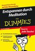 Entspannen durch Meditation fr Dummies Das Pocketbuch