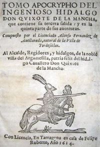 Secuela apcrifa del Quijote de La Mancha