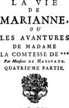 La Vie de Marianne ou as aventuras de Madame la Comtesse de ***