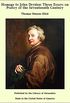 Homage to John Dryden: Three Essays on Poetry of the Seventeenth Century (English Edition)