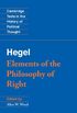 Hegel: Elements of the Philosophy of Right (Cambridge Texts in the History of Political Thought) (English Edition)