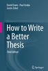How to Write a Better Thesis (English Edition)