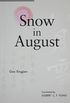 Snow in August: Play by Gao Xingjian