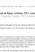 O Congresso Universal de Raas, Londres, 1911: contextos, temas e debates