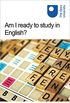 Am I ready to study in English? (English Edition)