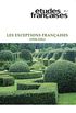 tudes franaises. Vol. 47 No. 1,  2011: Les exceptions franaises (1958-1981) (French Edition)
