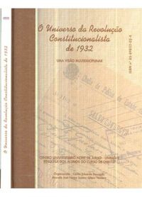 O Universo da Revoluo Constitucionalista de 1932: Uma viso multidisciplinar