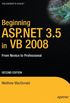 Beginning ASP.NET 3.5 in VB 2008: From Novice to Professional, Second Edition