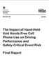 The impact of hand-held  and hands-free cell phone use on driving performance and safety-critical event risk