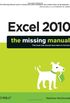 Excel 2010: The Missing Manual