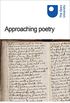 Approaching poetry (English Edition)
