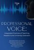 Professional voice: Integrated practices of teaching, research and university extension