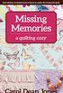 Missing Memories: A Quilting Cozy (English Edition)