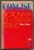 Concise Dictionary of Literary Terms