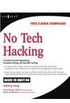 No Tech Hacking [Unknown Binding] Long, Johnny/ Pinzon, Scott (EDT)/ Wiles, Jack (CON)/ Mitnick, Kevin D. (FRW)