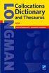 Longman Collocations Dictionary and Thesaurus Paper with online