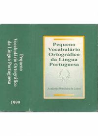 Pequeno Vocabulrio Ortogrfico da Lngua Portuguesa