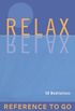 Relax: Reference to Go: 50 Meditations (English Edition)
