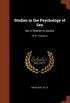 Studies in the Psychology of Sex: Sex in Relation to Society; Volume 6; Pt. B