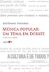 Msica Popular: Um Tema em Debate
