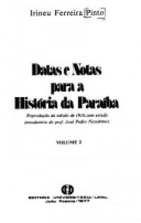 Datas e notas para a Histria da Paraba