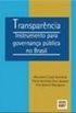 Transparncia: instrumento para governana pblica no Brasil
